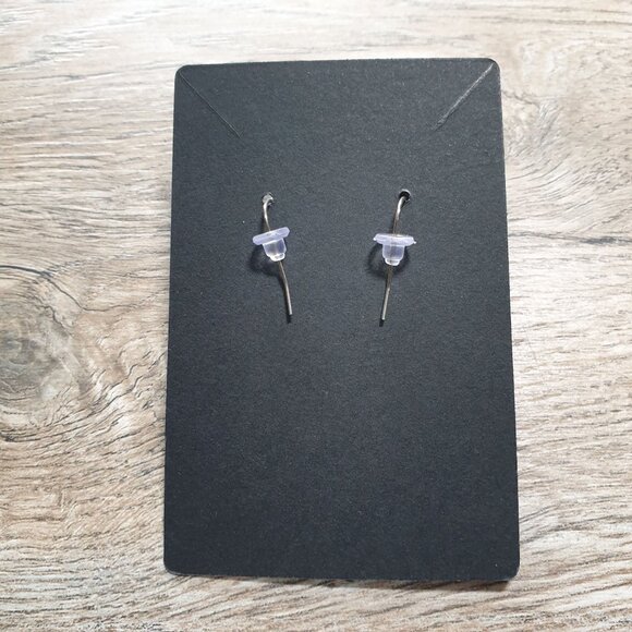 Teardrop Blue Earrings Blue Beach Marble Boho Design Fishhook Backs Costume Gift - Picture 3 of 3